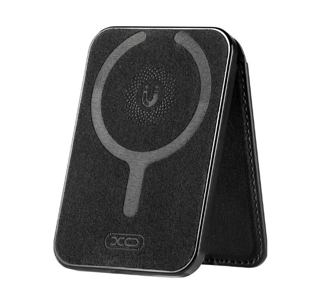 BILLETERA MAGNETICA CON LOCALIZADOR XO - LP04 CON SOPORTE PARA TELÉFONO NEGRO - 09819